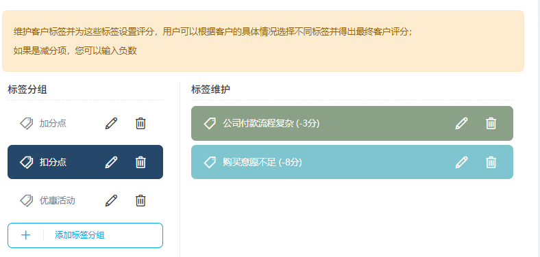 知客CRM客户标签体系